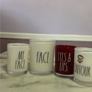 Rae Dunn makeup jars